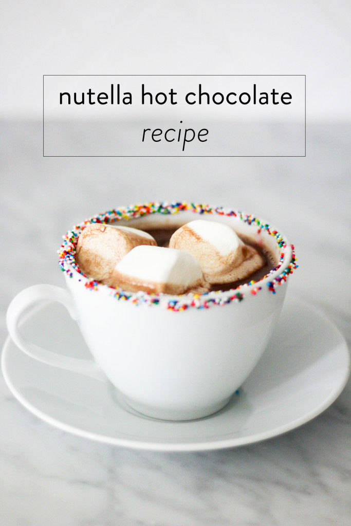 Sprinkle Rimmed Nutella Hot Chocolate